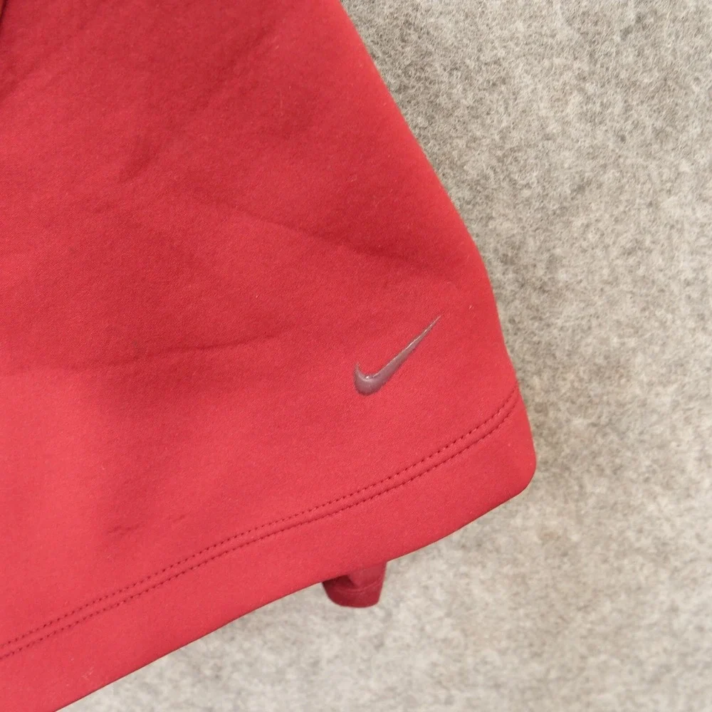 Nike Hoodie Sweatshirt Womens Extra Small Red Fringe Training Pullover Drawstrin
